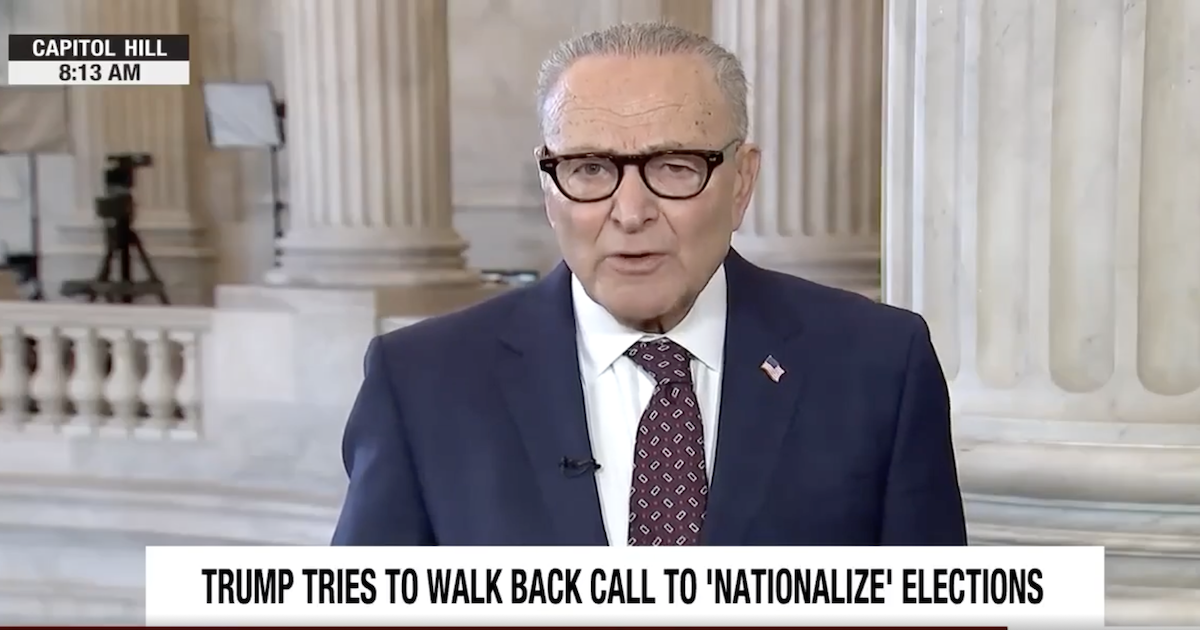 Schumer Claims Voter ID is Racist: "Jim Crow 2.0"