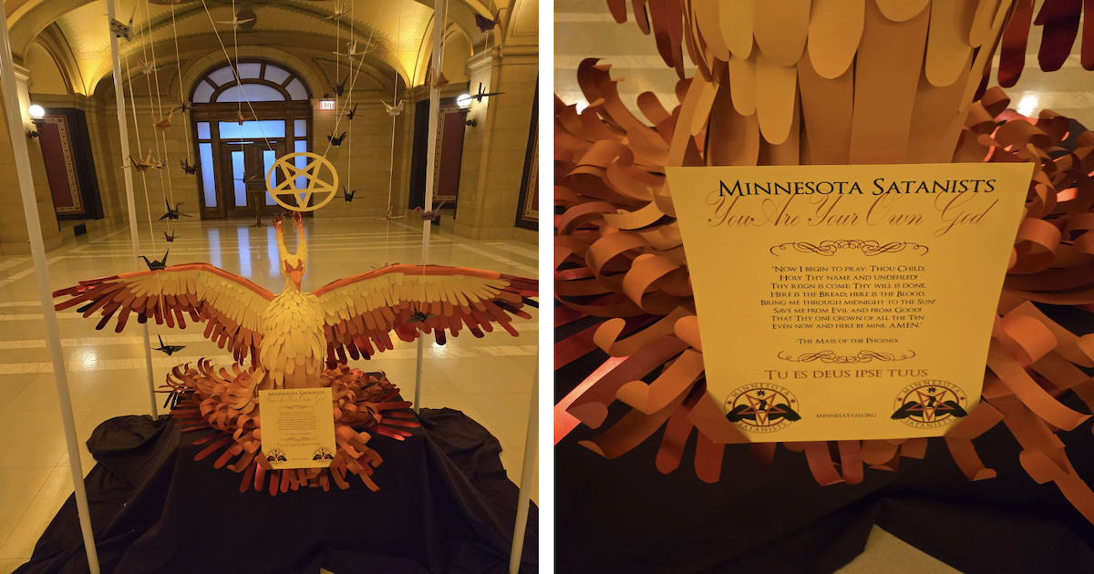 Satanic Plaque for Walz Displayed in State Capitol 