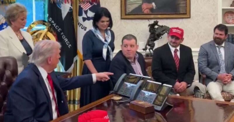 Trump Notices Picture of Biden on Veteran’s Prosthetic Leg, Knows Exactly Where He Needs to Sign It