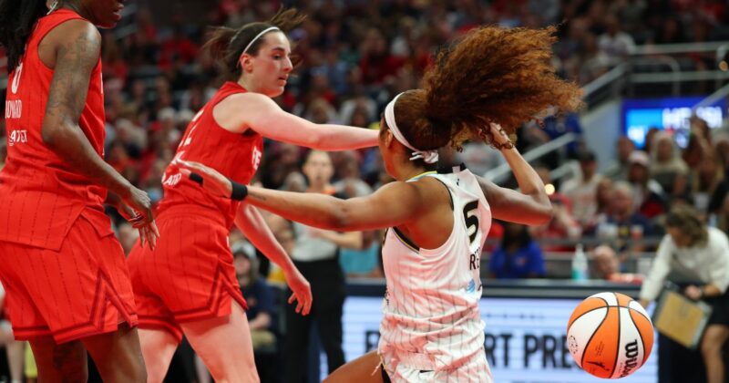 Angel Reese Has to Be Held Back After Caitlin Clark Takes Her Down with Flagrant Foul