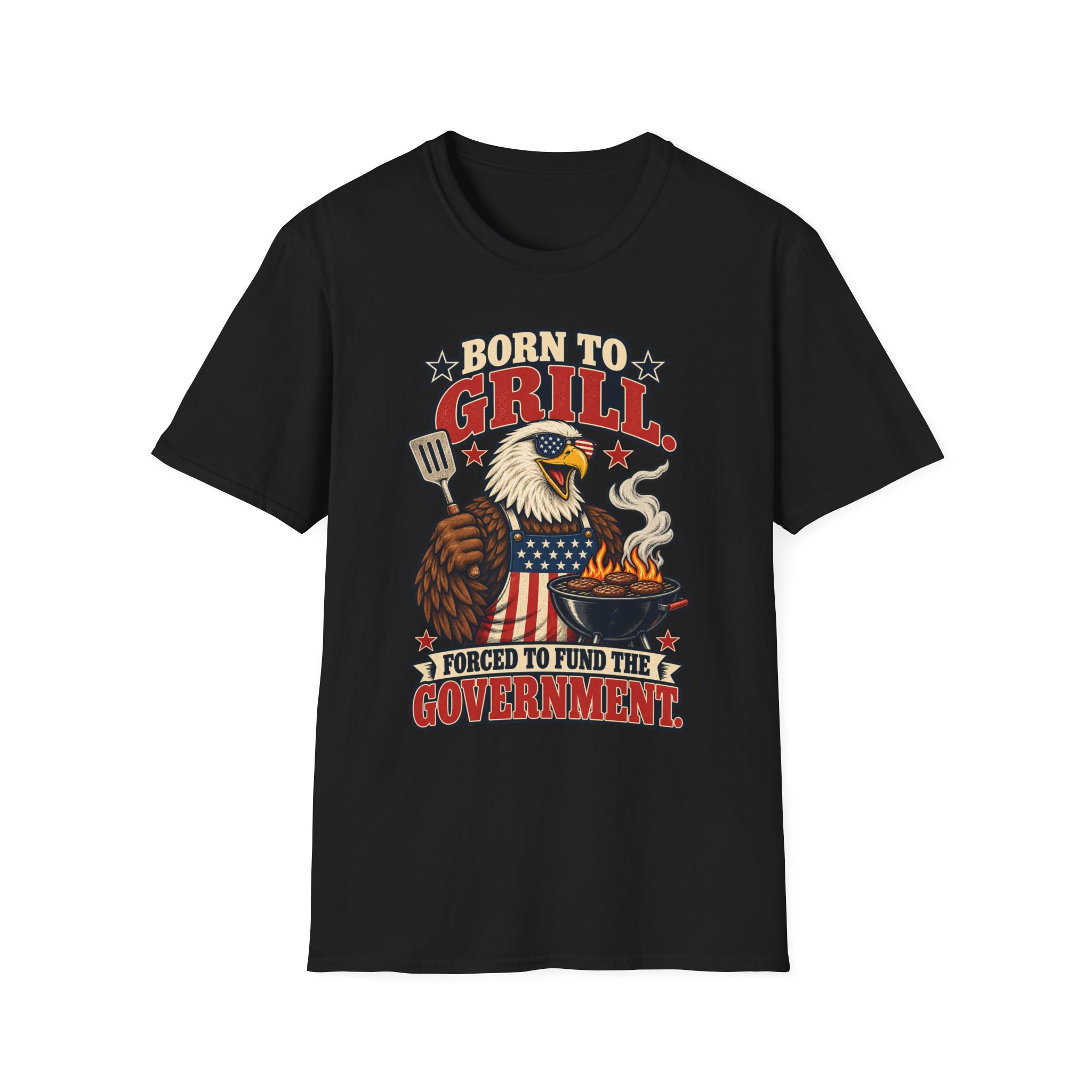 Born to Grill T‑Shirt — Patriotic Eagle BBQ Graphic Tee