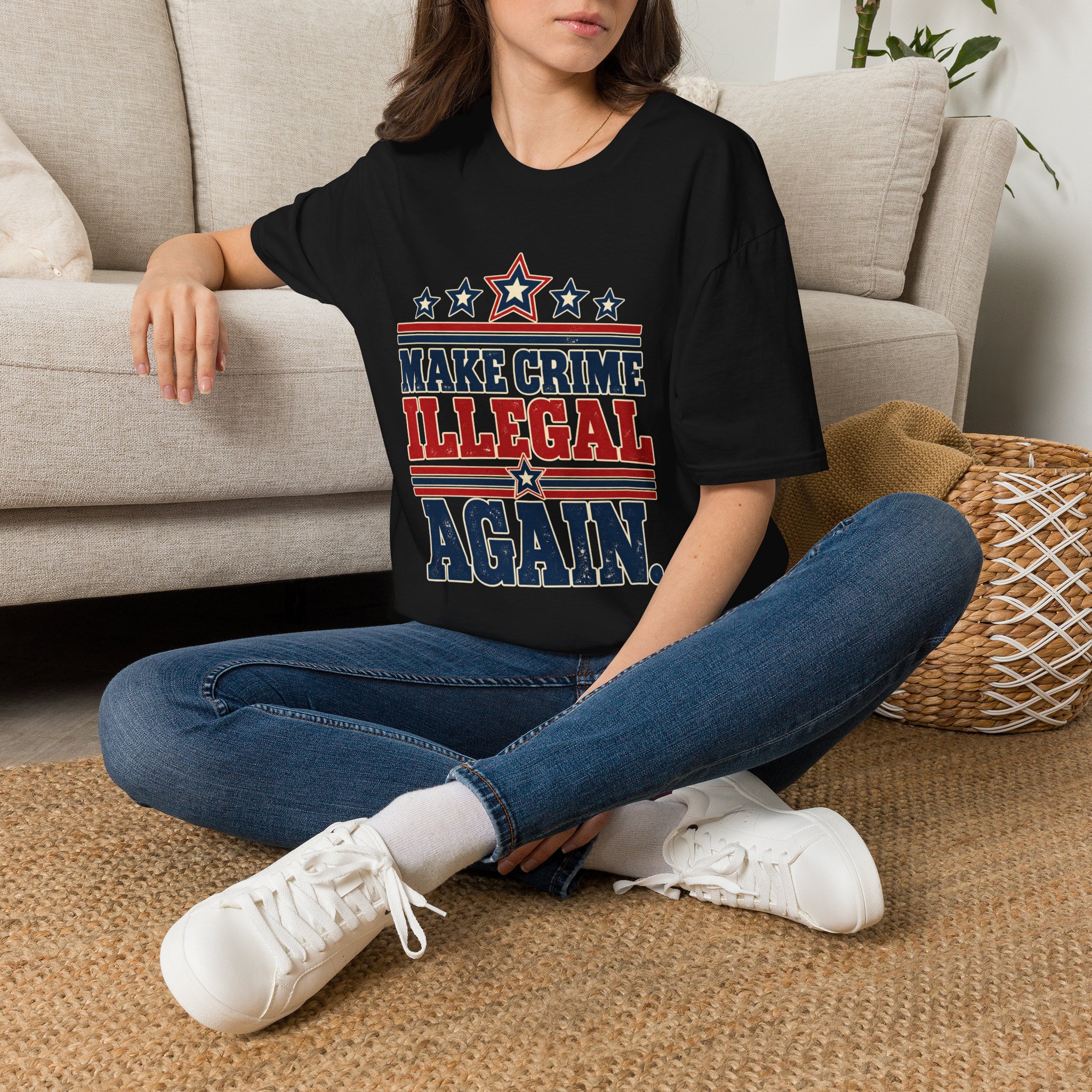 Make Crime Illegal Again T-Shirt — Retro Patriotic Political Tee - Image 3