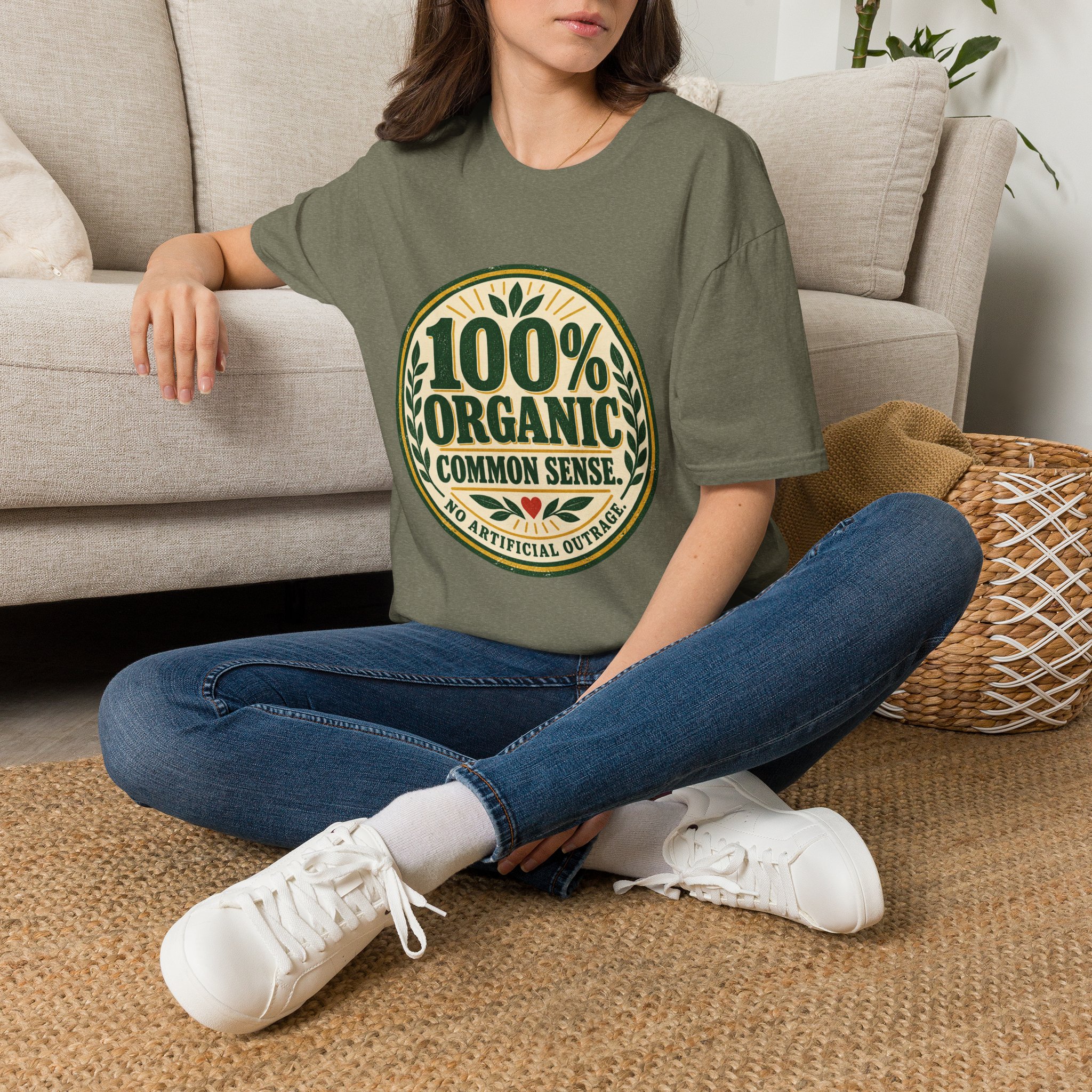 100% Organic Common Sense T-Shirt - Image 6
