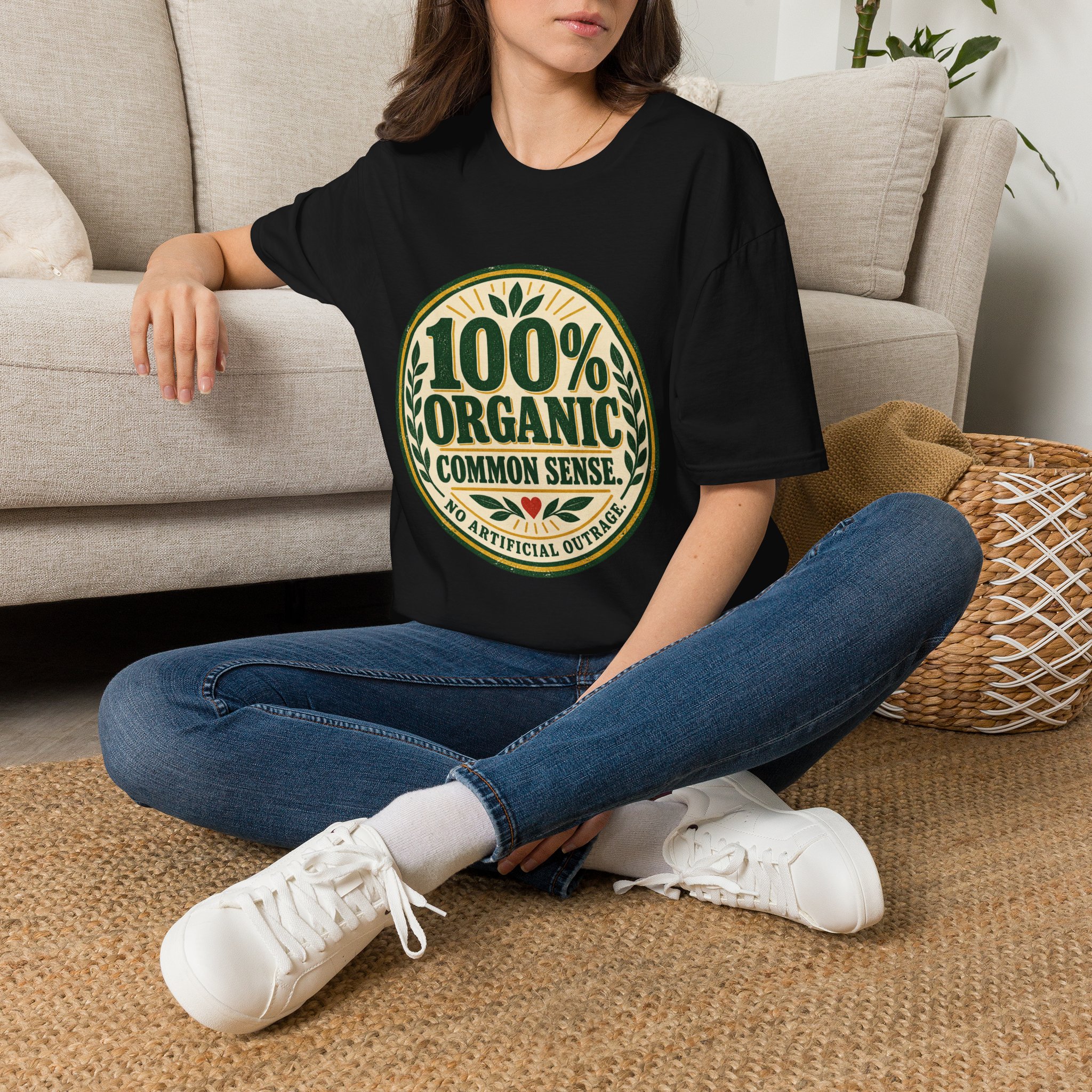 100% Organic Common Sense T-Shirt - Image 3