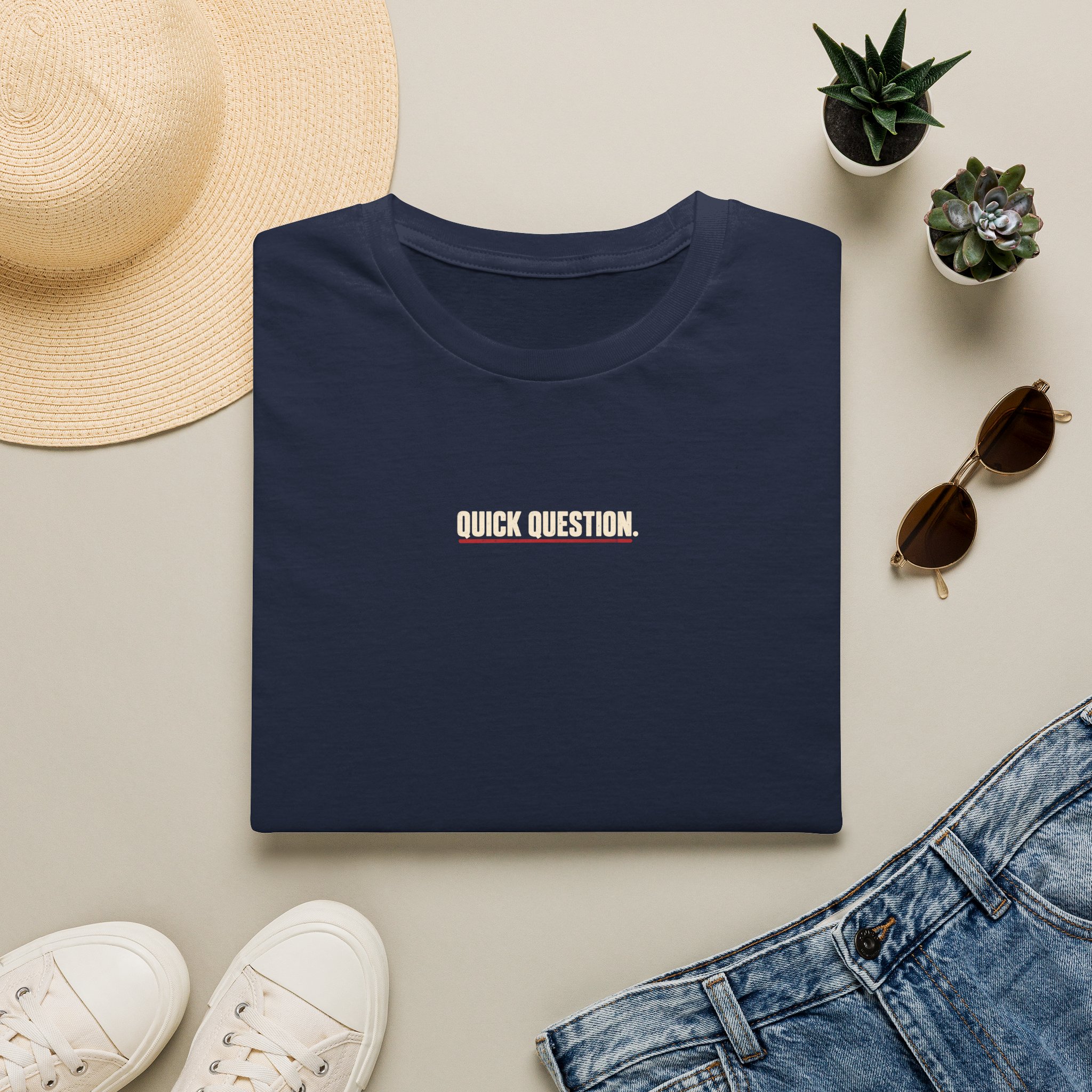Quick Question T-Shirt — Minimalist Casual Graphic Tee - Image 5