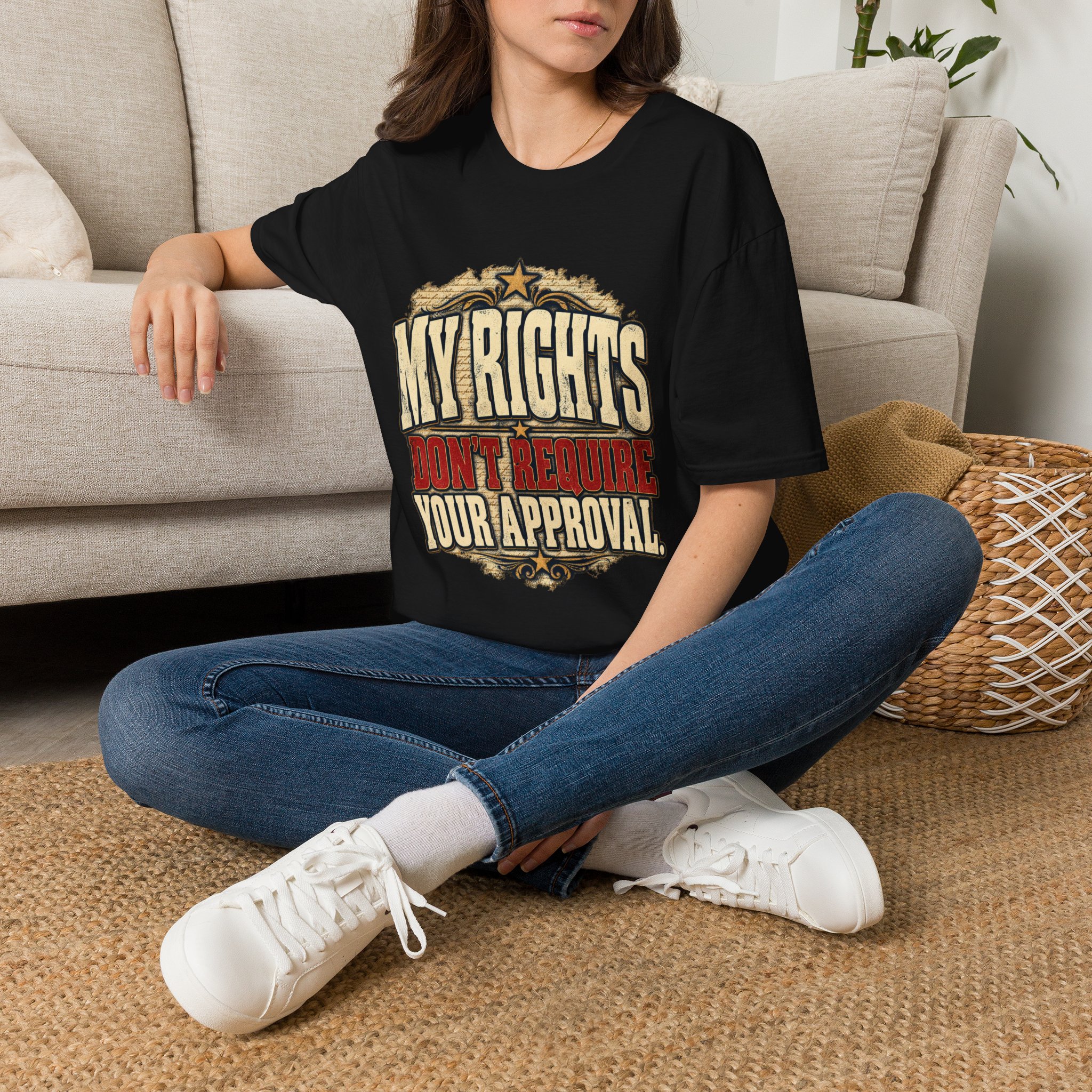 My Rights Don't Require Your Approval T-Shirt — Patriotic Freedom Graphic Tee - Image 3