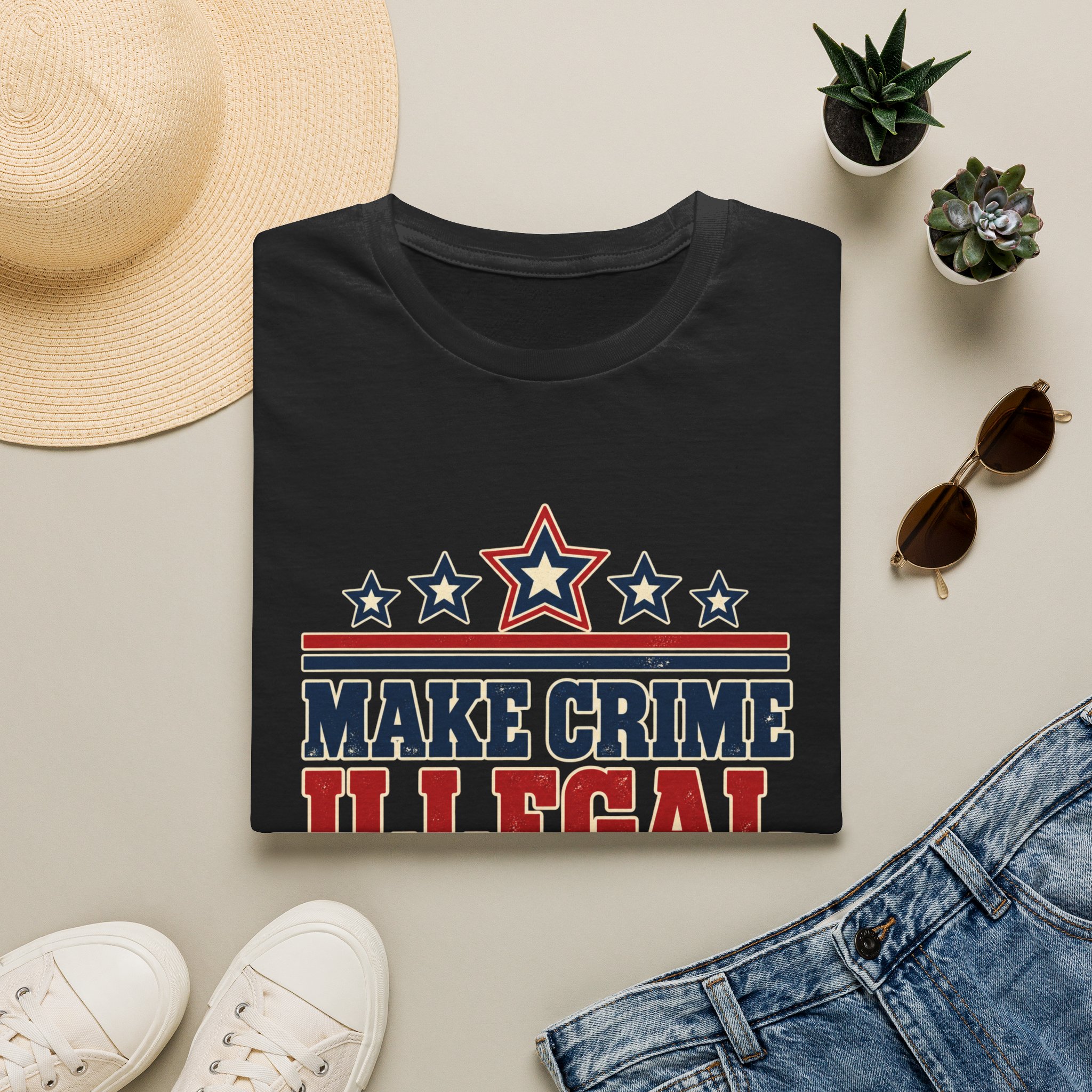 Make Crime Illegal Again T-Shirt — Retro Patriotic Political Tee - Image 2